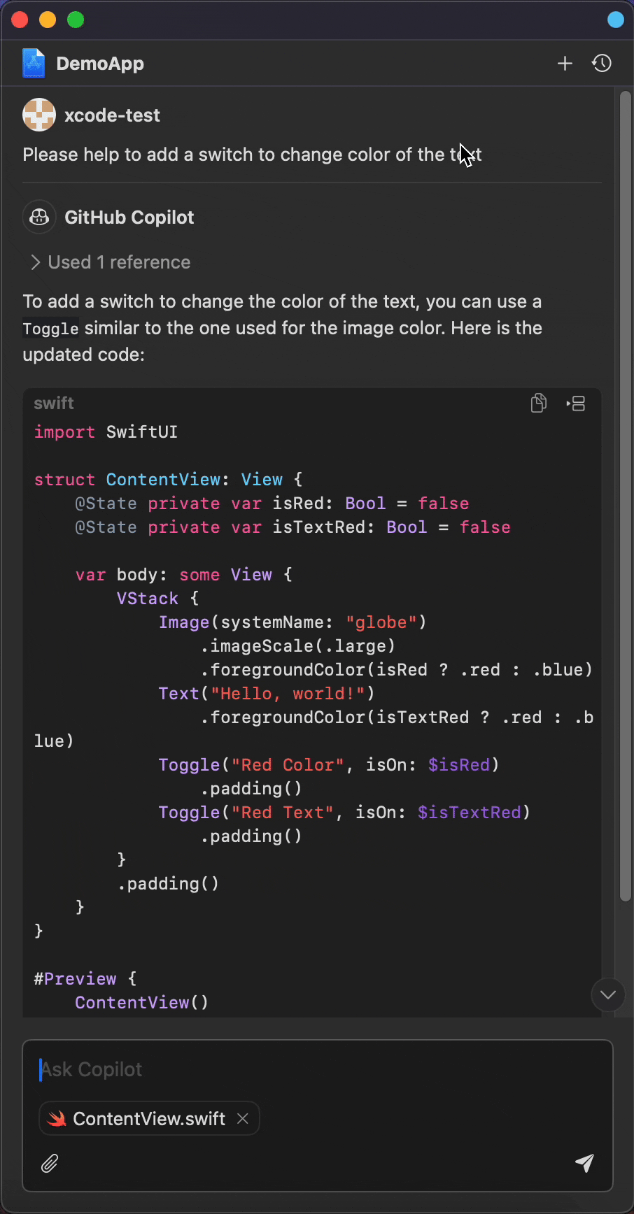 Xcode 版 GitHub Copilot 公开预览:AI 赋能,智能编码触手可及,开发利器!