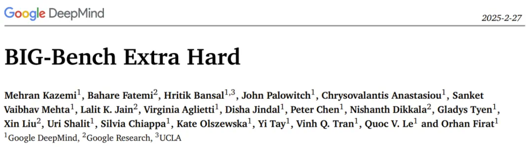 谷歌推出极具挑战性的BIG-Bench基准:DeepSeek-R1得分6.8,仅有o3-mini超越10分