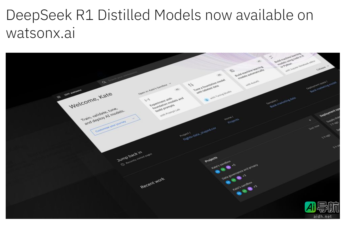 IBM Watsonx.ai 平台新增 DeepSeek R1 蒸馏模型,助力企业级 AI 开发