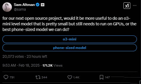 奥尔特曼公开征求意见:OpenAI或将开源新模型?