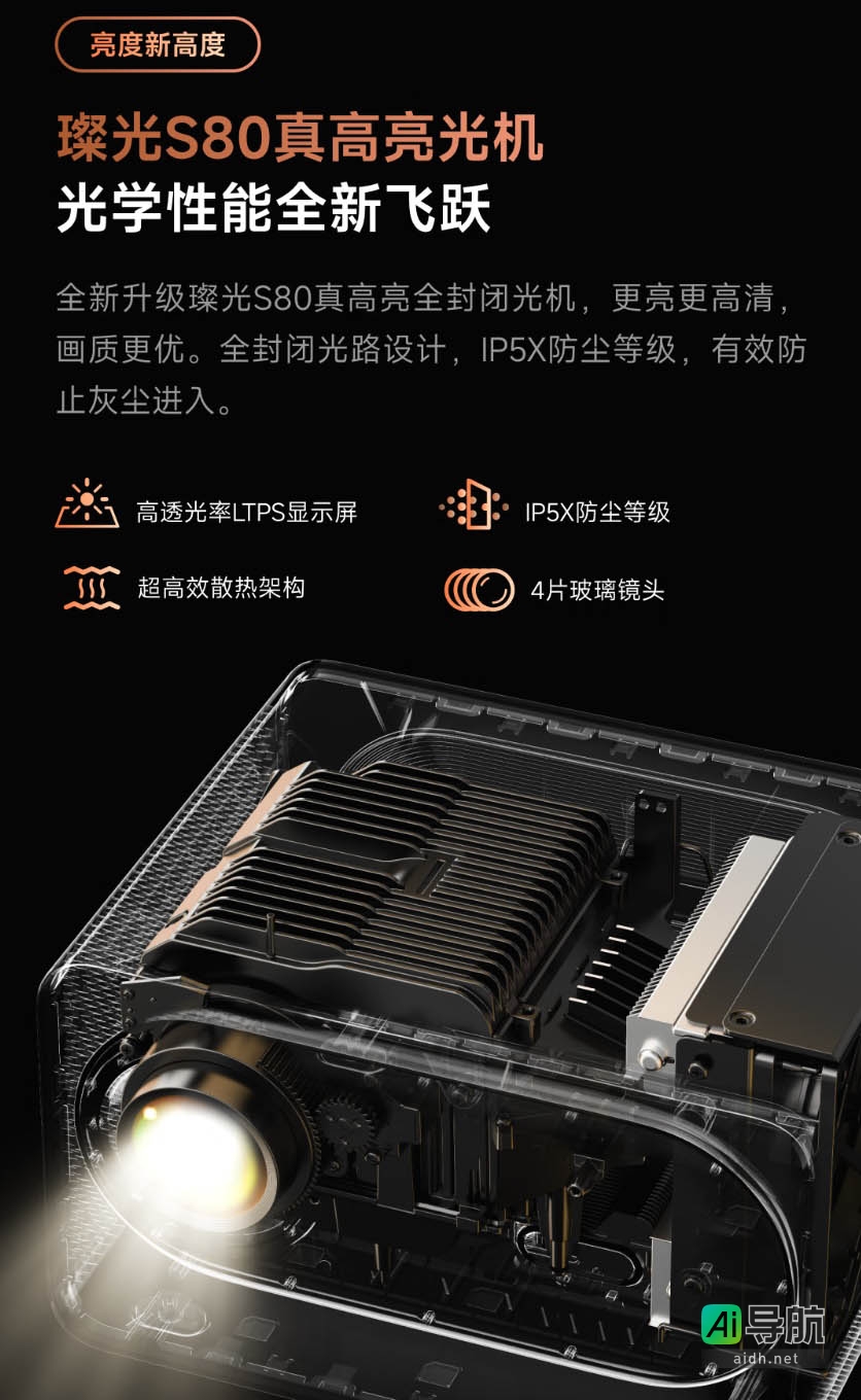 小明 New V1 智能投影仪首销 1999 元:950 CVIA 流明,支持米家 App