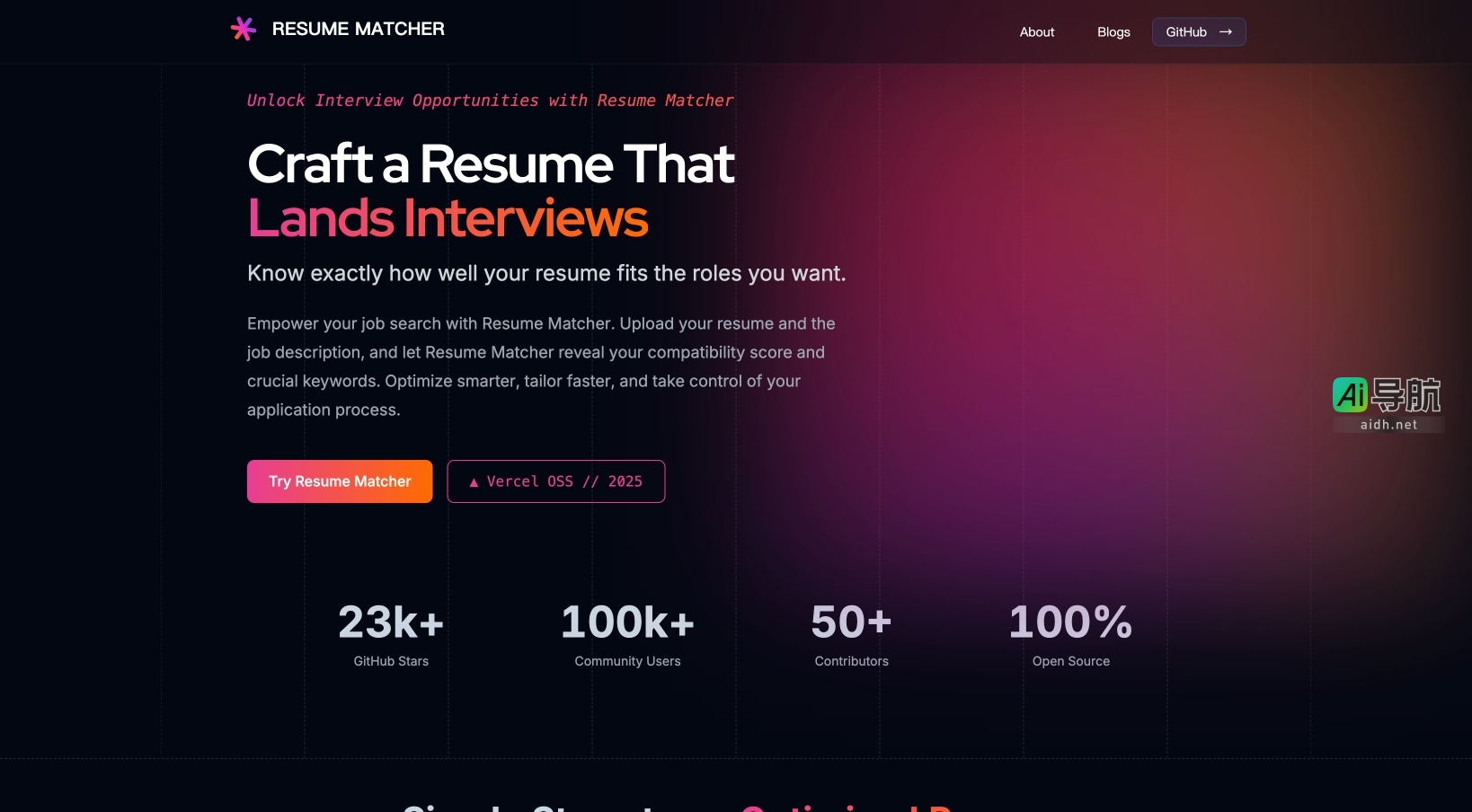 Resume Matcher的封面图